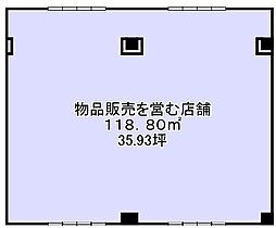 仮称）西竹ノ塚2丁目マンション 1階ワンルームの間取り