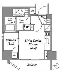 ACPResidence錦糸町 1LDKの間取図画像