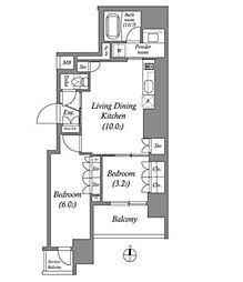ACPResidence錦糸町 2LDKの間取図画像