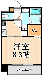 ナチュラルハウス 1Kの間取図画像