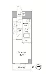 シュールフローレ 1Kの間取図画像
