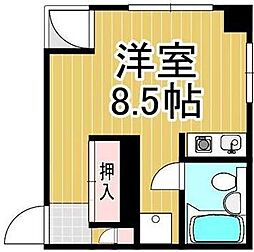 ハイツ白井 ワンルームの間取図画像