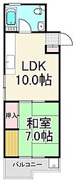 日の本ビル 1LDKの間取図画像