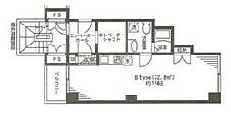 フルエント蔵前 ワンルームの間取図画像