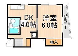 伊井ビル 1DKの間取図画像