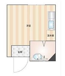 DMたけくらべ ワンルームの間取図画像