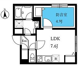 ASTILE studio SUMIDAHIKIFUNE 1LDKの間取図画像