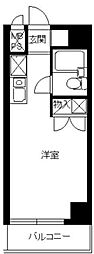 スカイコート浅草3 ワンルームの間取図画像