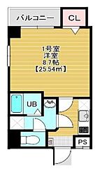 Bloom南千住 1Kの間取図画像