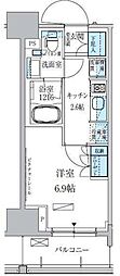パークアクシス上野三丁目 1Kの間取図画像