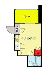 ダイヤモンドレジデンス雷門 ワンルームの間取図画像