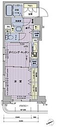 メインステージ浅草 1DKの間取図画像