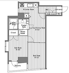 プランドール・コダイ 2LDKの間取図画像
