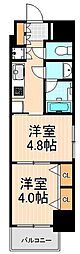 日神デュオステージ蔵前NEXT 1DKの間取図画像