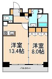 メトロステージウエノ 1LDKの間取図画像