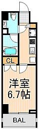 CASSIA押上 1Kの間取図画像
