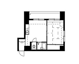 第二北條ビル 1DKの間取図画像