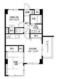 ラ・フォレ根岸 2LDKの間取図画像