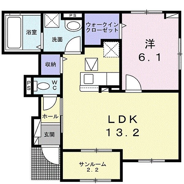 メゾンドセレニティ 105｜愛媛県西条市喜多川(賃貸アパート1LDK・1階・50.42㎡)の写真 その3