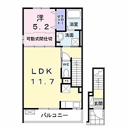 フェリクス 1LDKの間取図画像