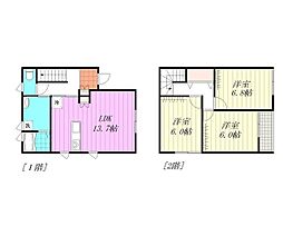 キャトルセゾン道後 3LDKの間取図画像