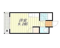 ベルメゾン南江戸 ワンルームの間取図画像