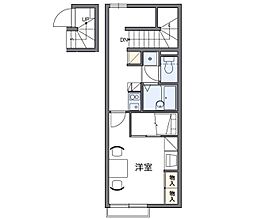 レオパレスPlume 1Kの間取図画像