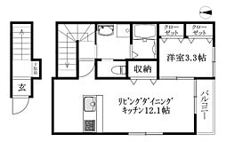 Sentia南吉田 1LDKの間取図画像