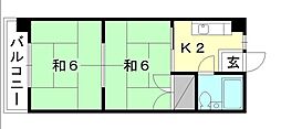秋桜館 2Kの間取図画像