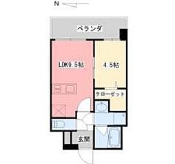 ヴァン・ボヌール斎院 1LDKの間取図画像