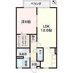 蔵・KATAYAMAA 1LDKの間取図画像