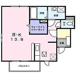 グランデ・KB ワンルームの間取図画像
