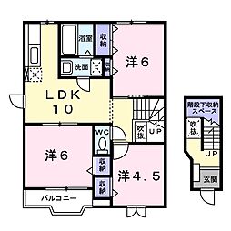 ロータス高田A棟 3LDKの間取図画像