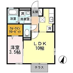 ボン・ヴォヤージュ2 1LDKの間取図画像