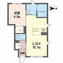 フェリシードピュ 107 ｜ 愛媛県松山市竹原3丁目12-4（賃貸アパート1LDK・1階・36.76㎡） その2