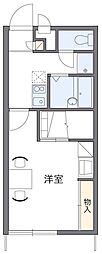 レオパレスひまわり松前 1Kの間取図画像