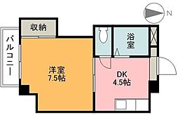 メゾン・ド・フェニックス北久米 1Kの間取図画像