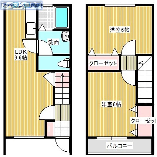 ビクトリア ｜新潟県新潟市西区鳥原(賃貸タウンハウス2LDK・1階・59.60㎡)の写真 その2