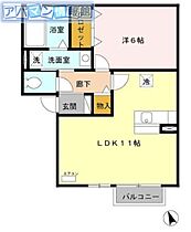 スプリングベルテA  ｜ 新潟県新潟市西区新通南2丁目1-6（賃貸アパート1LDK・2階・41.89㎡） その2