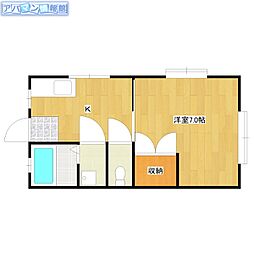 ハイツ江北 1Kの間取図画像