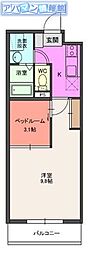 多宝館 1SKの間取図画像