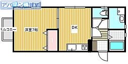 メゾン・ドリーム 1DKの間取図画像