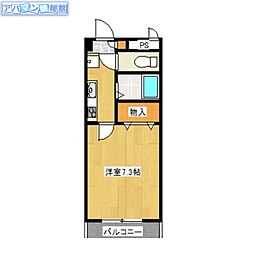 プライムステージ 1Kの間取図画像