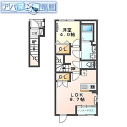 アヴニール 1LDKの間取図画像