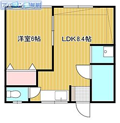 コーポ泉 1LDKの間取図画像