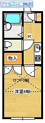 メゾンド・マシェリ 1Kの間取図画像