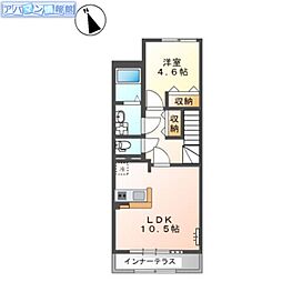 アーク・ヴィラ 1LDKの間取図画像