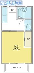 メゾン・ド・ユウ 1Kの間取図画像