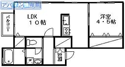シエスタ 1LDKの間取図画像