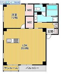 doLaTour青山 1LDKの間取図画像